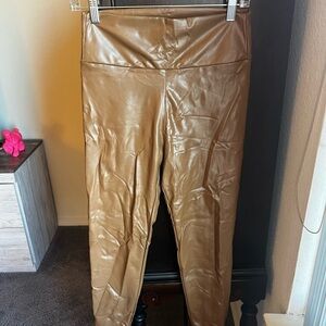 Patent leather leggings